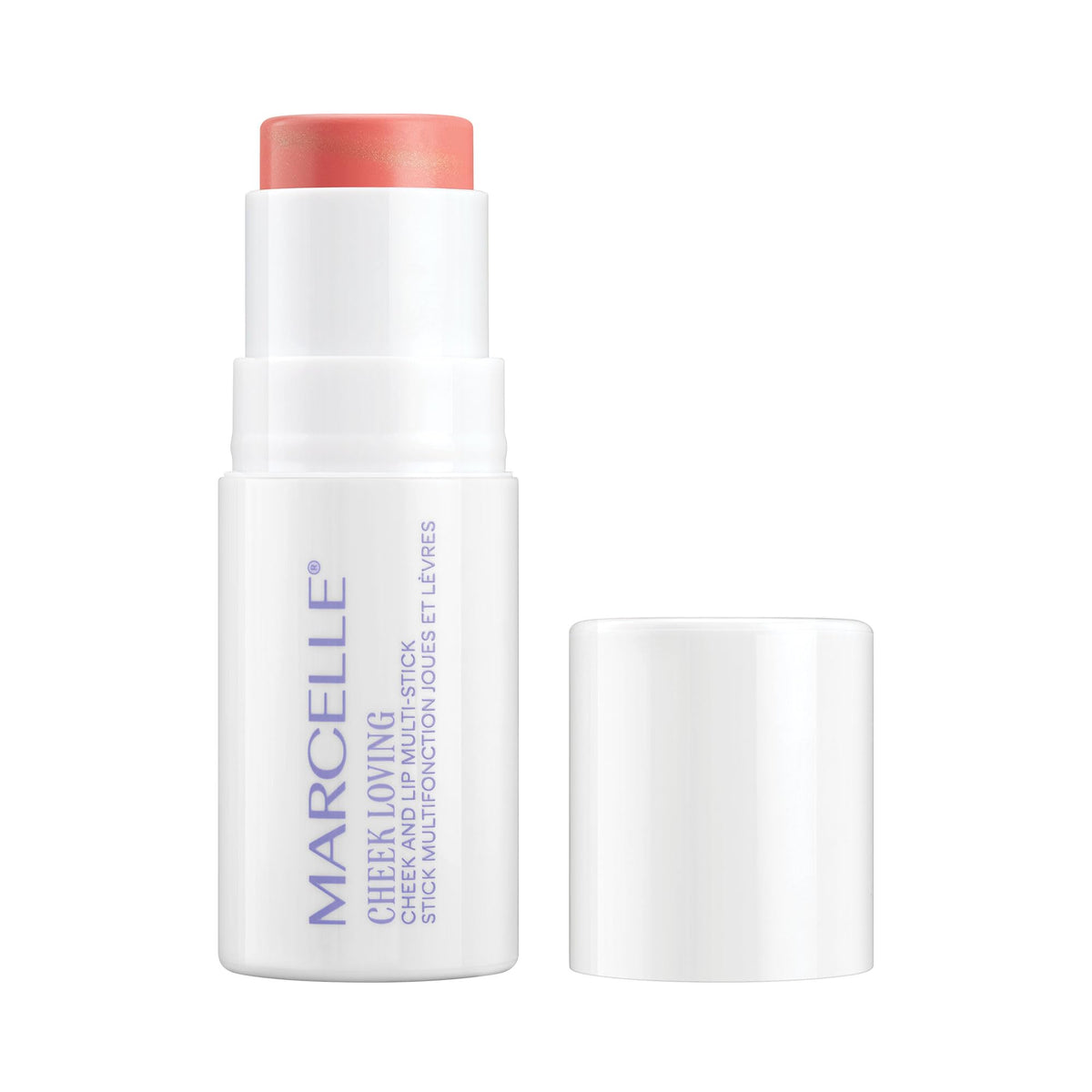 Marcelle Cheek Loving Cheek and Lip Multi-Stick, Gently Coral, Cream Blush Stick, Lightweight, Longwear, Hydrating, Hypoallergenic, Fragrance-Free, Paraben-Free, Vegan, Clean, Cruelty-free, 6 g