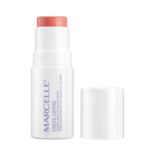 Marcelle Cheek Loving Cheek and Lip Multi-Stick, Gently Coral, Cream Blush Stick, Lightweight, Longwear, Hydrating, Hypoallergenic, Fragrance-Free, Paraben-Free, Vegan, Clean, Cruelty-free, 6 g