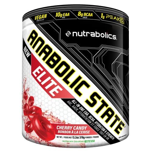 Anabolic State Elite Cherry Candy Slush 21 servings, EAA, BCAA, Hydration, Pre Post Workout Powder, Support Muscle Growth & Repair,