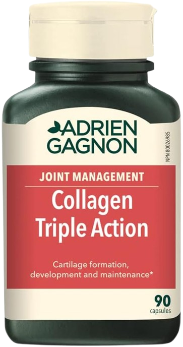 Adrien Gagnon - Collagen With Lysine & Vitamin C, Triple Action, 90 Capsules