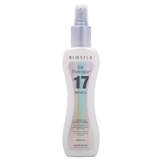 BioSilk Silk Therapy, 17 Miracle Leave-In Conditioner, 5.64 Fl Oz, Clear