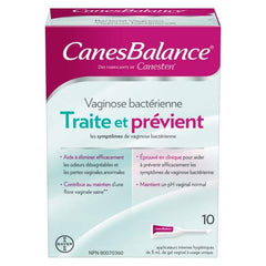 CanesBalance Bacterial Vaginosis Treatment and Prevention Gel - Treat And Prevent BV Symptoms, BV Treatment For Women, Relieves Vaginal Odor, Maintains Normal Vaginal pH, 10 Single-Use Applicators