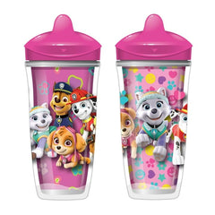 Playtex Baby Sipsters Stage 3 PAW Patrol Sippy Cups, Spill-Proof, Leak-Proof, Insulated - Pink, 9 Oz, 2 Count