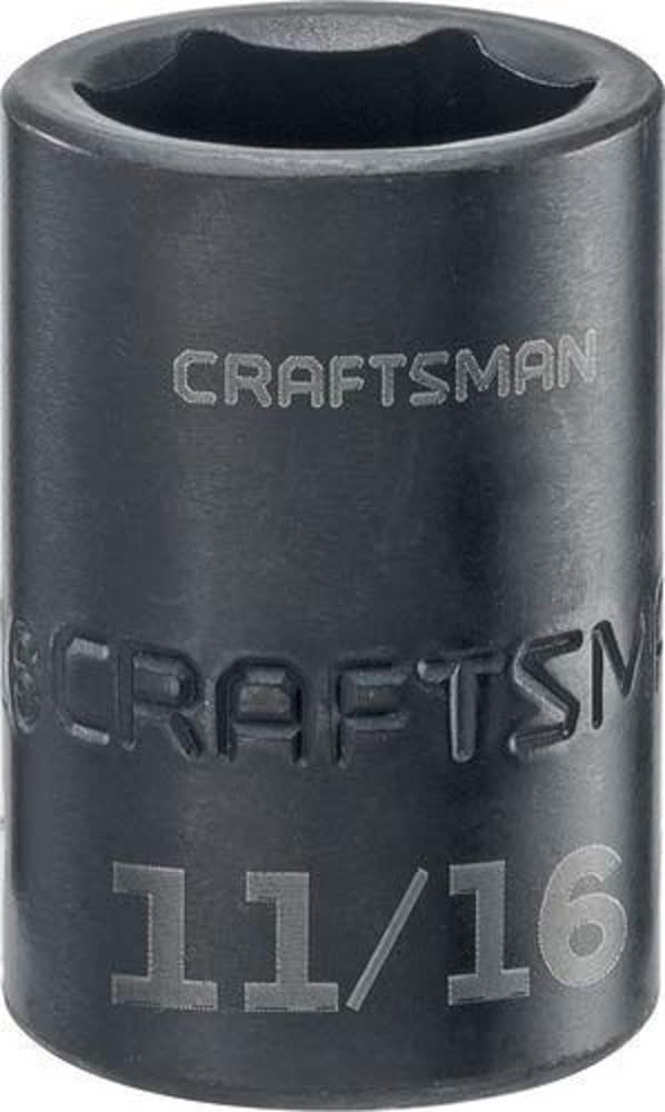 CRAFTSMAN Shallow Impact Socket, SAE, 1/2-Inch Drive, 11/16-Inch (CMMT15853)