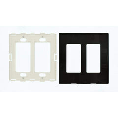 2-Gang Decora Screwless Wallplate, Black