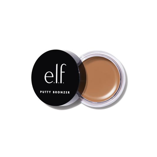 e.l.f. Cosmetics Putty Bronzer, Creamy & Highly Pigmented Formula, Creates a Long-Lasting Bronzed Glow, Infused with Argan Oil & Vitamin E, Tan Lines, 0.35 Oz (10g)