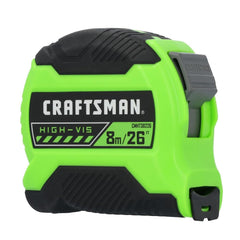 CRAFTSMAN Hi-Vis Tape Measure High-Visibility 8M/26-Ft Black and Green (CMHT38226S)