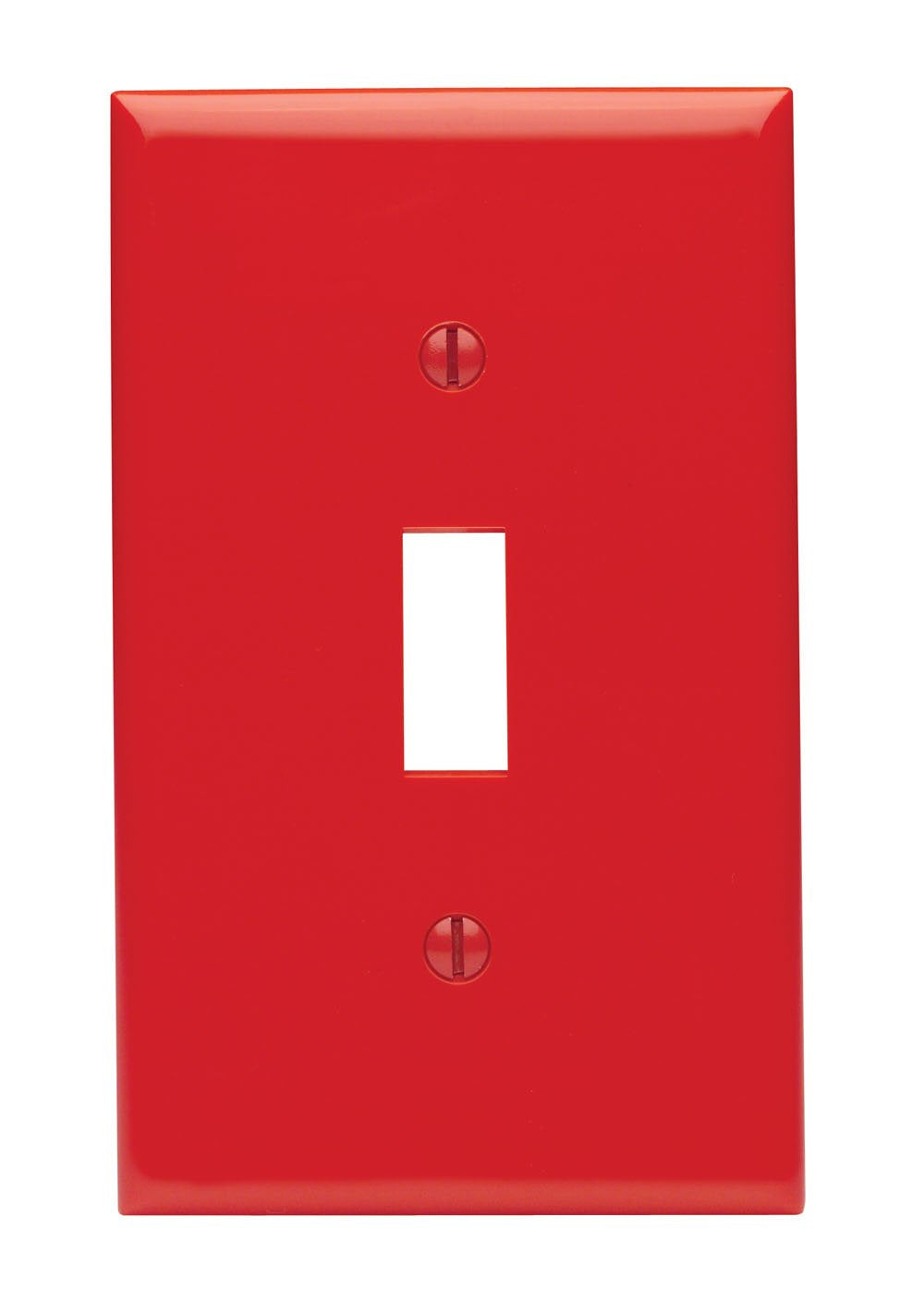 Leviton 80701-R 1-Gang Toggle Device Switch Wallplate, Standard Size, Thermoplastic Nylon, Device Mount, Red