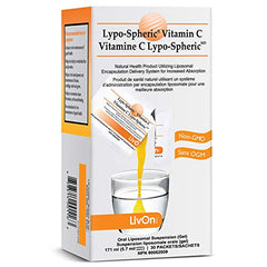 Lypo–Spheric Vitamin C – 1 Carton (30 Packets) – 1,000 mg Vitamin C & 1,000 mg Essential Phospholipids Per Packet – Liposome Encapsulated for Improved Absorption – 100% Non–GMO