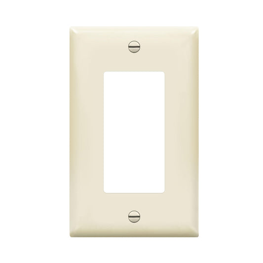 Enerlites 8831-LA 1-Gang Decorator/GFCI Rocker Wall Plate, Standard Size, Unbreakable Polycarbonate, Light Almond