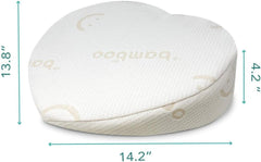 Baby Works Love My Belly Wedge - Heart-Shaped Pregnancy Wedge Pillow, Removable and Machine Washable Cover - Cream