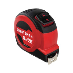 CRAFTSMAN Tape Measure, Metric and Imperial Measurement, 8-Meter, Self-Locking, CM and IN (CMHT37226S)