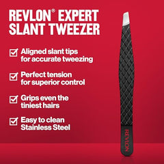 Revlon Expert Eyebrow Hair Removal Tweezer, Tweezers for Men, Women & Kids, Stainless Steel