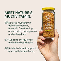 BEEKEEPER'S NATURALS Bee Pollen - 100% Raw Wildflower Bee Pollen, Natural Preserved Enzymes, Source of Vitamin B, Minerals, Amino Acids & Protein - Paleo & Keto Friendly, Gluten Free (5.2 oz)