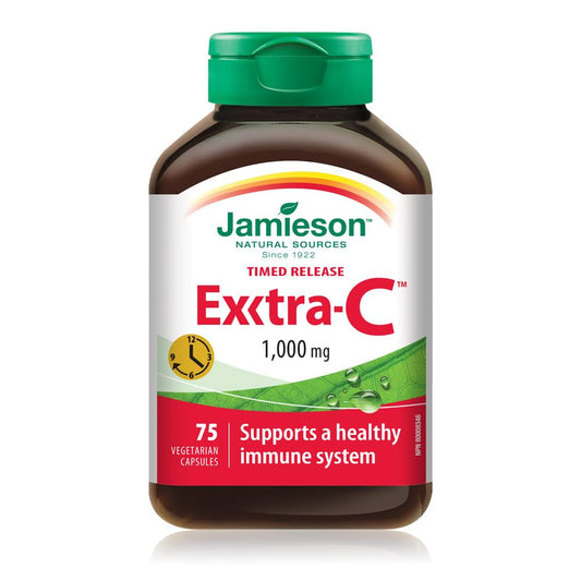 Jamieson Exxtra-C Timed Release - 1,000 mg Vitamin C, 75 Count (Pack of 1)