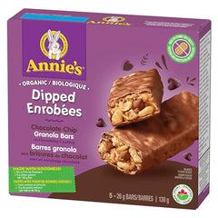 ANNIE'S Chocolate Chip Granola Bars, Organic, No Artificial Flavours, Whole Grains, Pack of 5 Granola Bars