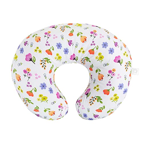 Boppy Nursing Pillow Cover, Bright Blooms, Cotton Blend, Fits The Original Support Boppy Pillow for Breastfeeding, Bottle Feeding, and Bonding, Cover Only, Nursing Support Pillow Sold Separately