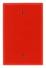 Leviton PJ13-R 1-Gang Blank Wallplate, Midway Size, Red