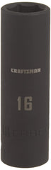 CRAFTSMAN Deep Impact Socket, Metric, 1/2-Inch Drive, 16mm (CMMT16077)