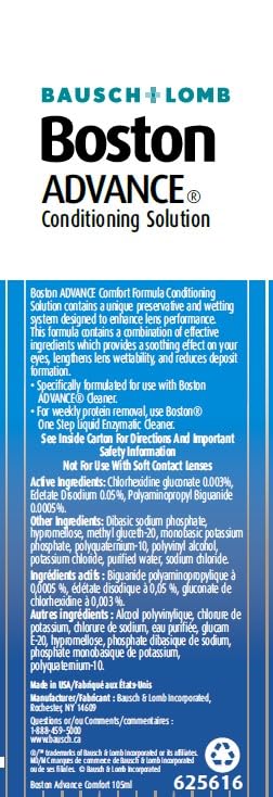 Bausch & Lomb Boston Advance Comfort Formula Conditioning Solution, 105ml