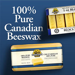 Dutchman’s Gold Canadian Yellow Beeswax Block (454g or 1oz Pack of 12) - Cosmetic-Grade Natural Beeswax for Candle Making, Soap, Crafts, Beauty - Pure Beeswax Bars - Safe and Easy to Melt