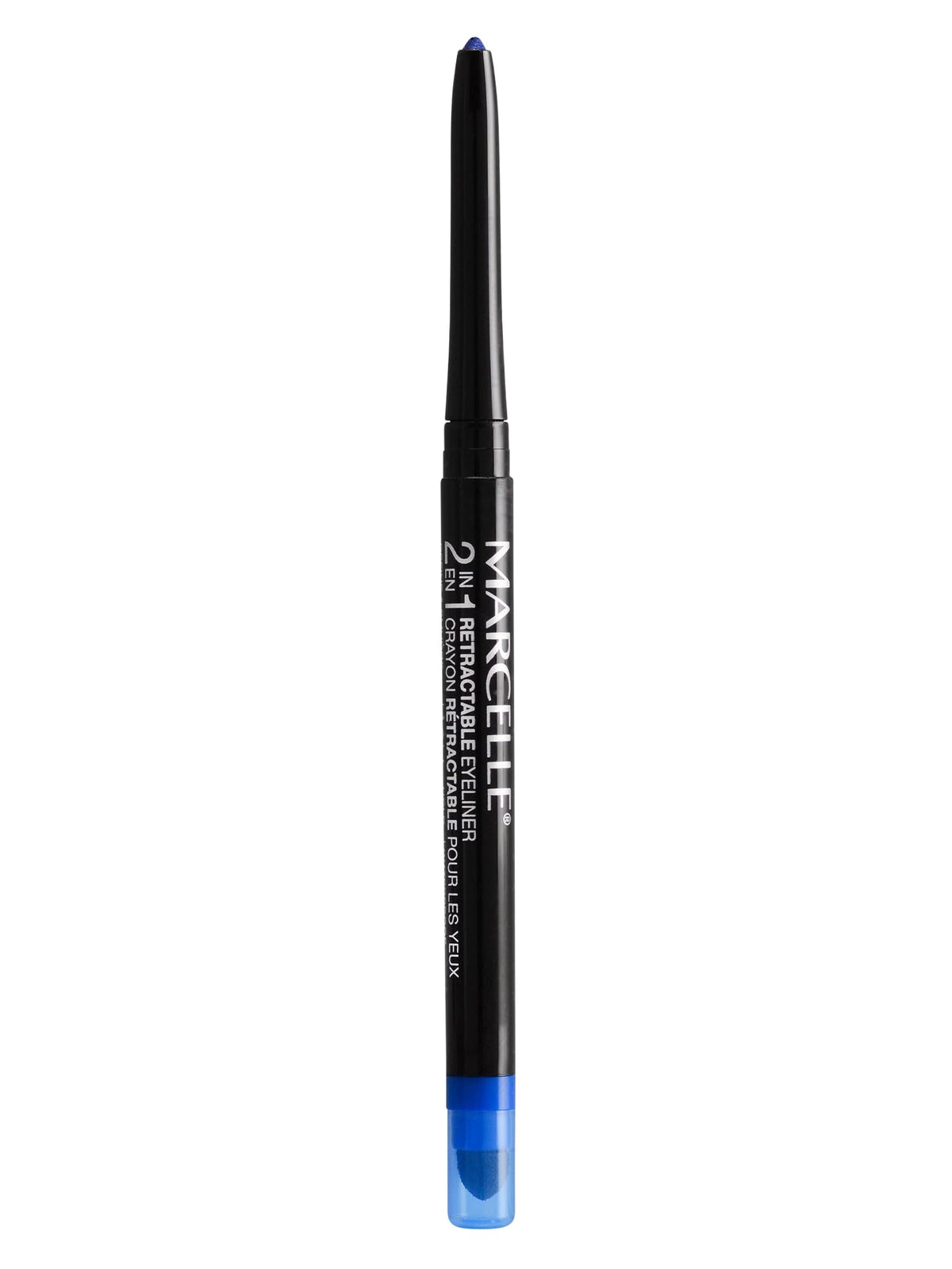 Marcelle 2-in-1 Retractable Eyeliner, Azurite, Waterproof, Easy-To-Smudge, Smokey Eye, Long-Lasting 12h, Fragrance-Free, Hypoallergenic, Cruelty-Free, 0.31 g