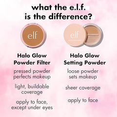 e.l.f. Halo Glow Powder Filter, Ultra-fine Finishing Powder, Smooths The Look of Pores & Fine Lines, Creates A Soft-Focus Glow, Vegan & Cruelty-Free, Medium Warm