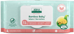 Aleva Naturals Newborn Baby Care Kit includes: Bamboo Baby Wipes, Daily Soothing Moisturizer and Diaper Cream, 2 in 1 Hair & Body Wash - Plant-Based and Organic Formula, Hypoallergenic, 4 Piece Set