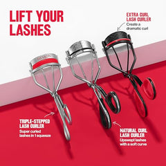 Revlon Extra Curl Lash Curler, Gives an All Day Dramatic Curl, with Finger Grips for a Non Slip Grip, Easy to Use (Pack of 1)