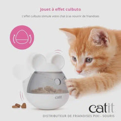 Catit PIXI Treat Dispenser, Interactive Treat Dispensing Cat Toy, Mouse