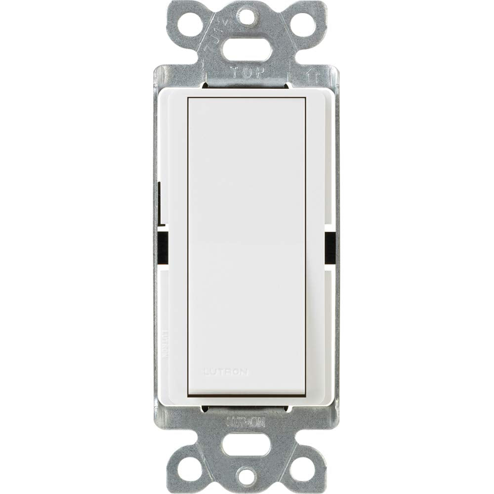 Lutron Claro On/Off Switch, 15-Amp, Single-Pole, CA-1PS-WH, White