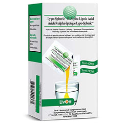 Lypo-Spheric R-Alpha Lipoic Acid - 30 Packets – 226 mg R-ALA Per Packet - Liposome Encapsulated for Maximum Bioavailability - 100% Non-GMO