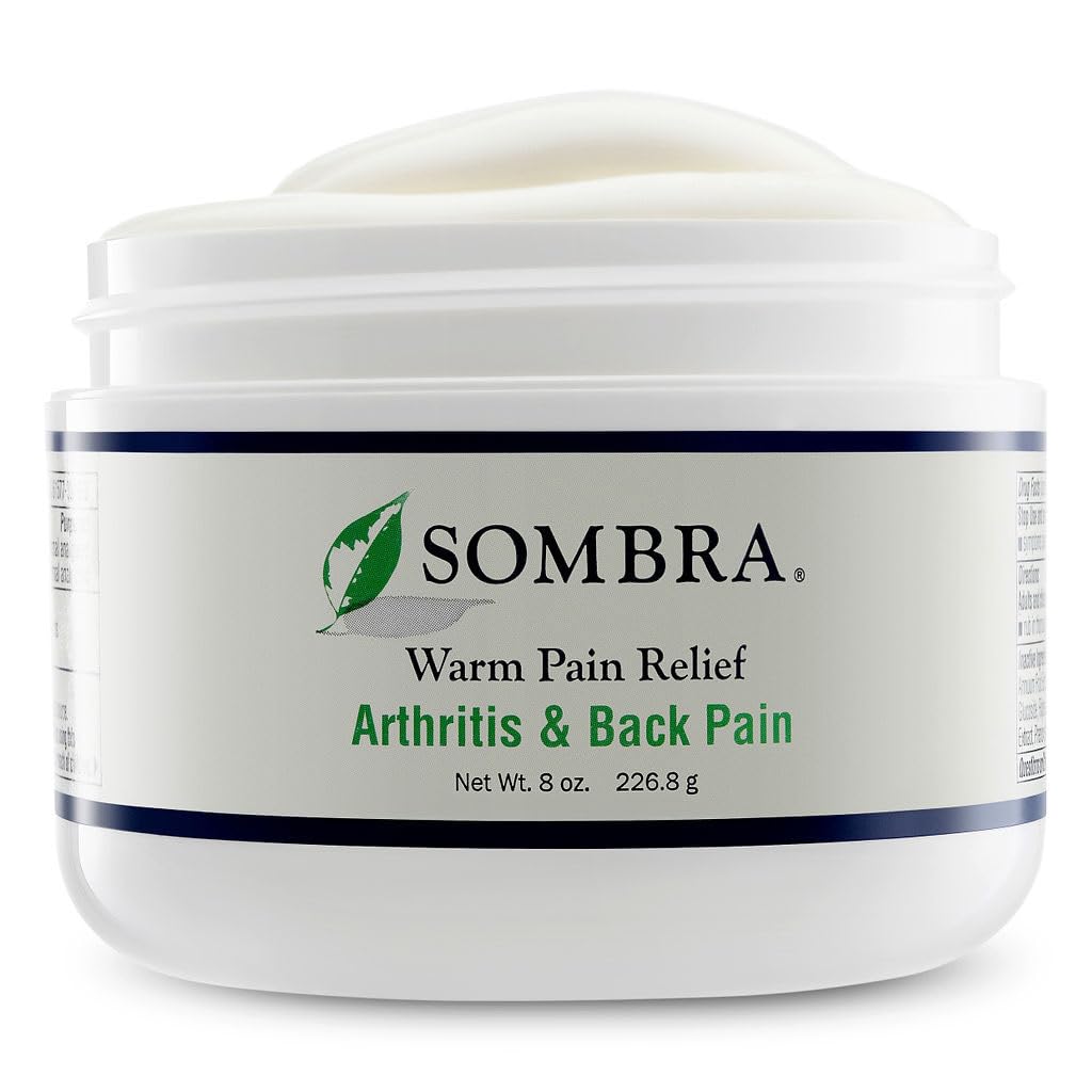 Sombra Original Warm Therapy Gel Cool to Warm Relief for Arthritis and Chronic Pain Pre-Workout Muscle Rub Vegan Formula Free of Artificial Fragrances, Dyes, NSAIDs, Wax, Petroleum, Alcohol - 8oz Jar