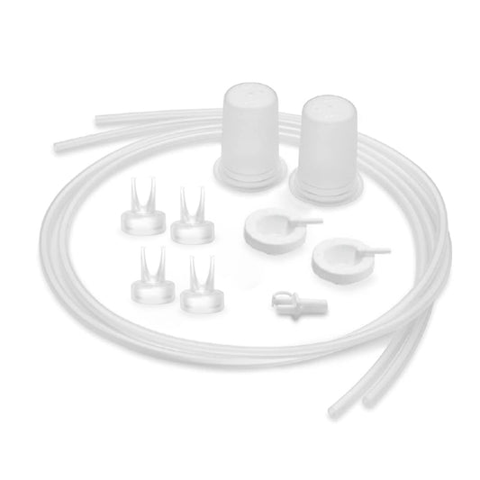 Ameda HygieniKit Spare Parts Kit for Breast Pump | 4 Valves, 2 Silicone Tubing, 2 Silicone Diaphragms, 2 Adapter Caps, 1 Tubing Adapter | Compatible with Ameda HygieniKit Milk Collection Systems