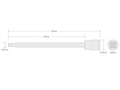 TEKTON 3/8 Inch Drive x T50 Long Torx Bit Socket | SHB14450