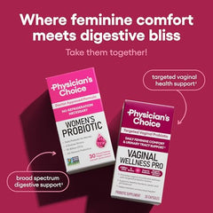 Physician's Choice Probiotics for Women - PH Balance, Digestive, UT, & Feminine Health - 50 Billion CFU - 6 Unique Strains for Women - Organic Prebiotics, Cranberry Extract+ - Women Probiotic - 30 CT