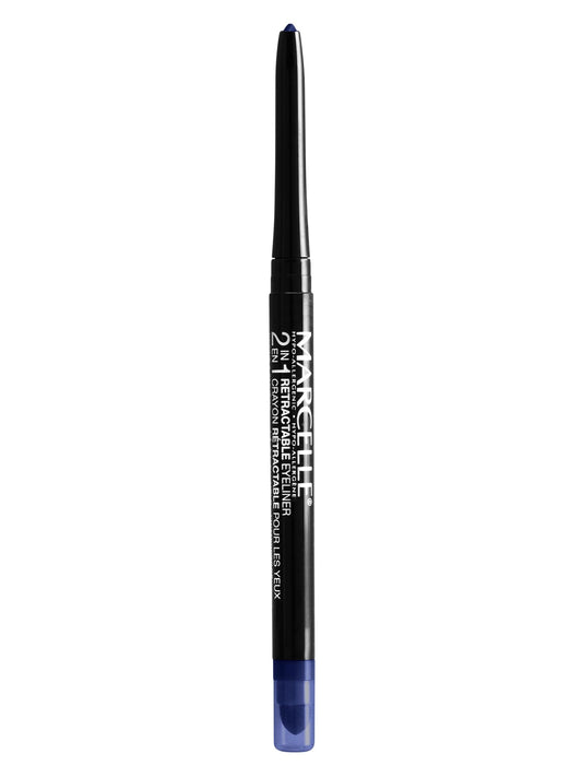 Marcelle 2-in-1 Retractable Eyeliner, Midnight Blue, Waterproof, Easy-To-Smudge, Smokey Eye, Long-Lasting 12h, Fragrance-Free, Hypoallergenic, Cruelty-Free, 0.31 g