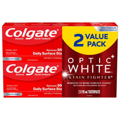 Colgate Optic White Stain Fighter Gel Toothpaste 90 mL, 2 pack