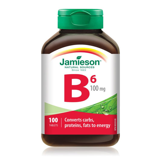 Jamieson Vitamin B6 100 mg (Pyridoxine) 100 Tablets