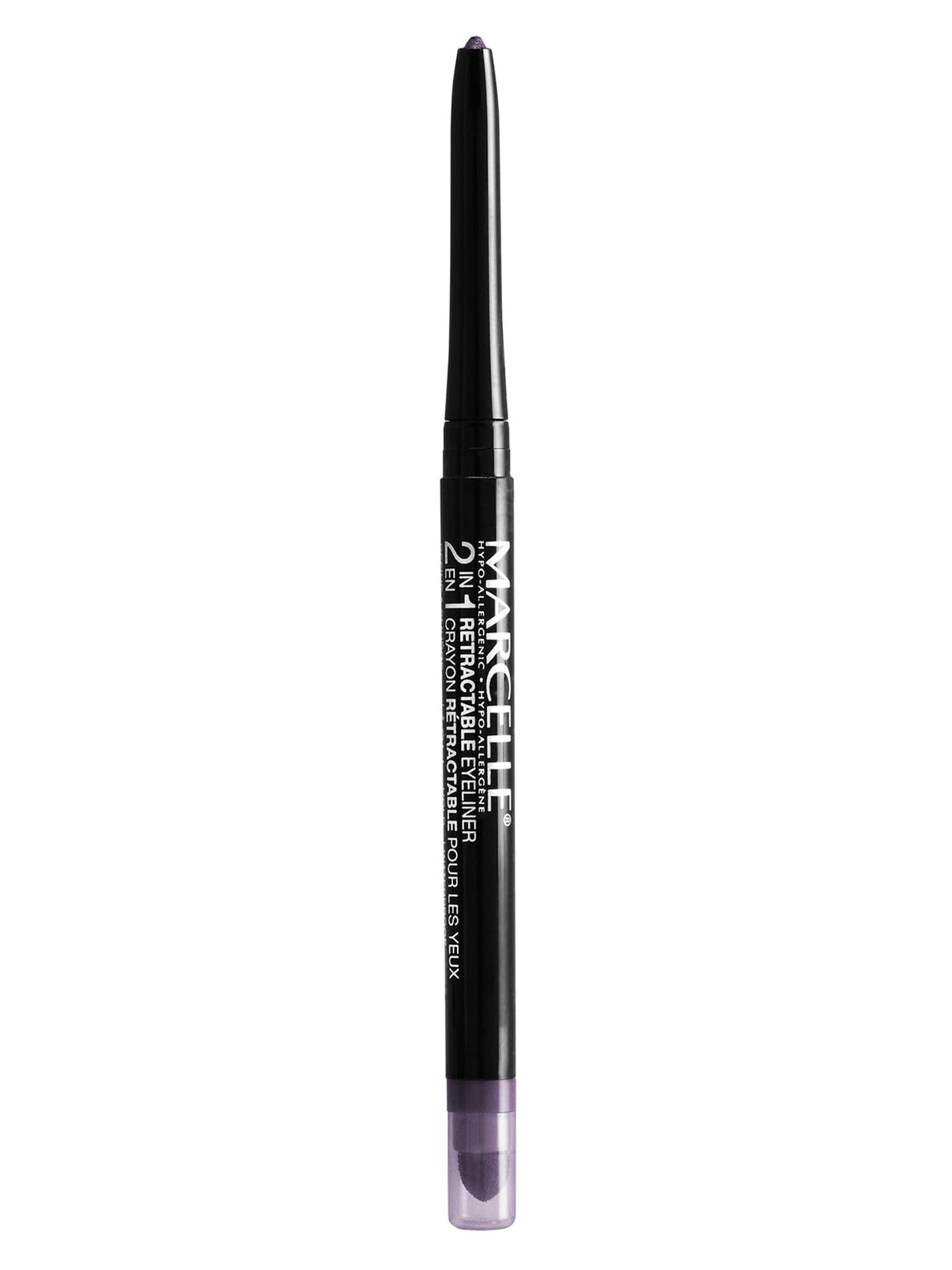 Marcelle 2-in-1 Retractable Eyeliner, Amethyst, Waterproof, Easy-To-Smudge, Smokey Eye, Long-Lasting 12h, Fragrance-Free, Hypoallergenic, Cruelty-Free, 0.31 g