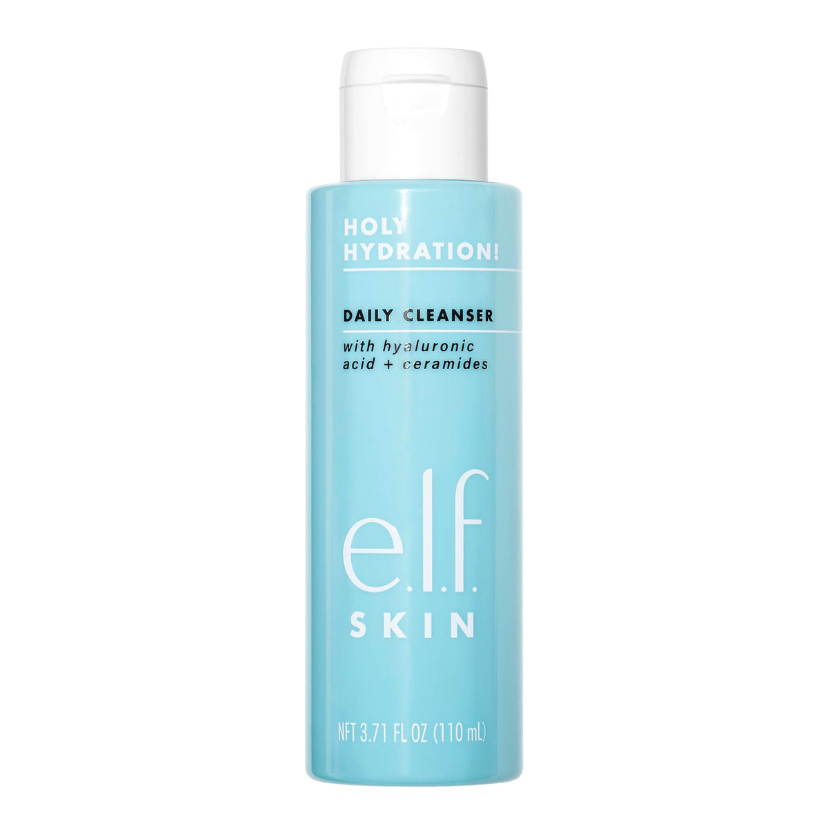 e.l.f. Cosmetics Holy Hydration! Daily Cleanser, Wash away Excess Oil, Impurities, and Makeup, 3.71 Fl Oz (110ml), 3.71 Fluid_Ounces