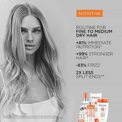 Kérastase Nutritive, Bain Satin, Gentle Hydrating Shampoo for Dry Hair, Nourishing Protein Formula with Niacinamide, Soften and Restores Thickness and Shine, 250 ml