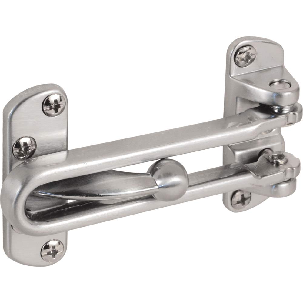 Prime-Line Products U 9901 Door Guard, Swing Loop Keeper, Brushed Chrome Finish, 3-7/8 in.