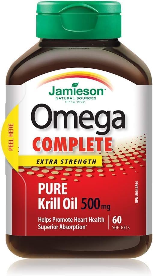 Jamieson Omega Complete Super Krill 500mg 60's 60 Softgels