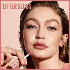 Maybelline New York Lifter Gloss, Hydrating Lip Gloss, High Shine for Fuller Looking Lips, Stone, Rosey Neutral, 5.4 ml