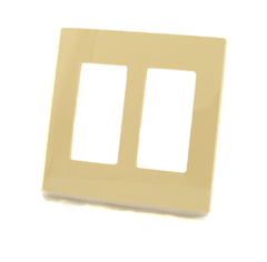 2-Gang Decora Screwless Wallplate, Ivory