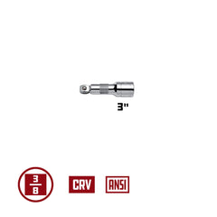 Powerbuilt 641744 3/8 Drive 3 Wobble Extension Bar