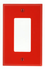 Leviton PJ26-R 1-Gang Decora/GFCI Decora Wallplate, Midway Size, Red