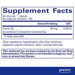 Pure Encapsulations P5P 50 - Active Vitamin B6 - Supports Energy Metabolism & Brain Health* - Gluten Free & Non-GMO - 180 Capsules