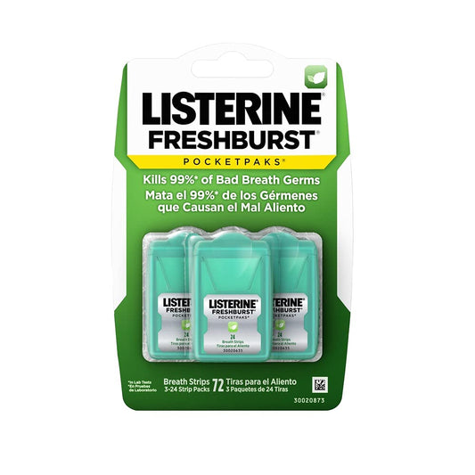 Listerine-Freshburst-Pocketpaks-Bad-Breath-Strips,-Kills-Germs,-Portable-Pack,-24-Count,-Pack-of-3